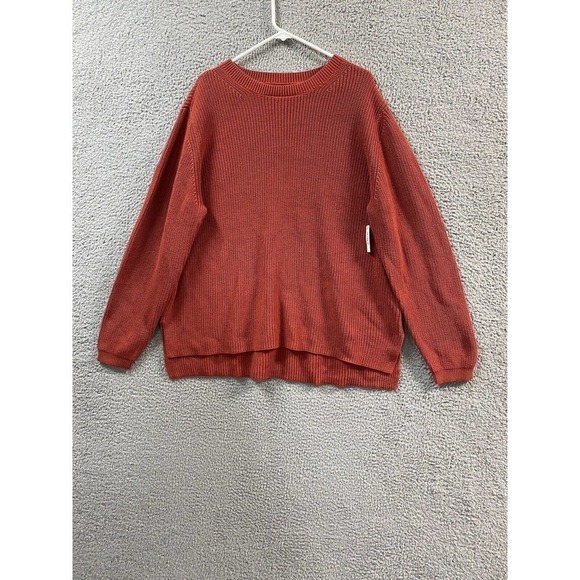 Goodthreads Sweater Womens XXL Clay Red Relaxed Stretch Pullover - Picture 1 of 7